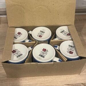 Hilo Hattie Maui Whale Coffee MugSet of 6 Blue Tropical Hibiscus Island Heritage